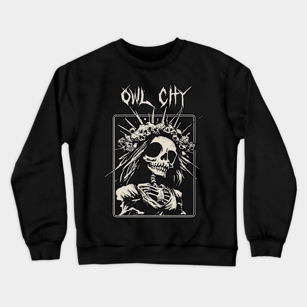 owl city spooky bride Crewneck Sweatshirt by hex pixel